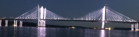 Mario Cuomo Bridge @ Tappan Zee, Hudson River - Photo: L. Wilcox Flotilla 10-13